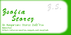 zsofia storcz business card